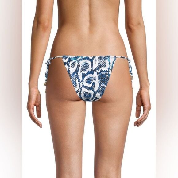 BCBGMaxAzria Snakeskin Printed Triangle Swim Set - Picture 8 of 11